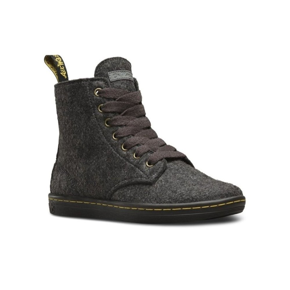 Dr. Martens Leyton Poly Felt Women's Gray Boots